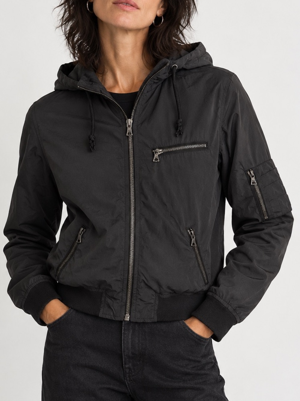 Rag & Bone lightweight Bomber Jacket packable hood